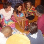 Neil Shulman talking with HCI participants
