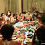 a feast of Korean food