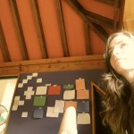 Melanie with wall of notes
